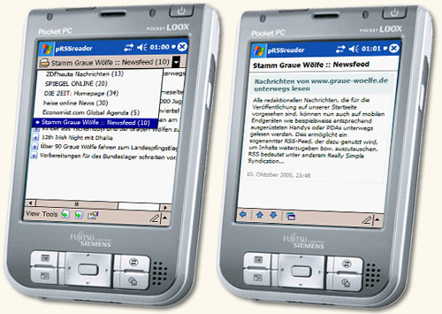 RSS-Feed auf PDA